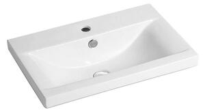 Mereo, Vigo, koupelnová skříňka s keramickým umyvadlem, 61 cm, bílá, dub, CN321