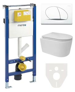Mereo, WC komplet pro sádrokarton s příslušenstvím, MM02SETRA