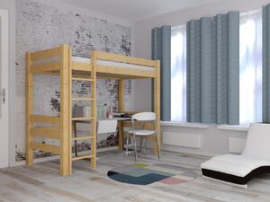 Vomaks Patrová zvýšená postel 8X8 11B Rozměr: 80 x 180 cm, Barva: surové dřevo