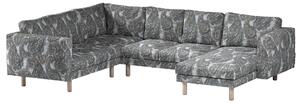 Potah na pohovku IKEA Norsborg rohová, 5-místná se šezlongem barva vícebarevná látka pletený vzor, vzorované