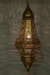 Kovová lampa v orientálním stylu, zlatá, 37x37x85cm