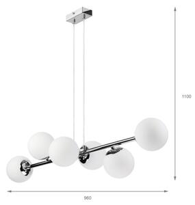 Brilagi - Lustr na lanku MALONY 6xE14/20W/230V lesklý chrom