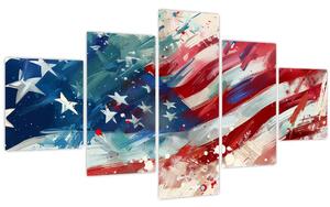 Obraz - Vlajka USA (125x70 cm)