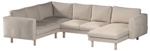 Potah na pohovku IKEA Norsborg rohová, 5-místná se šezlongem barva šedá látka pletený vzor