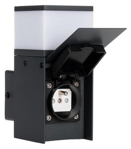 Kanlux 38761-Venkovní nást. svítidlo se zásuvkou DASTEN 1xG9/11W/230V IP44 antr
