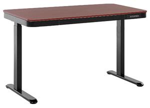 Elektrický nastavitelný psací stůl 124 x 64 cm tmavé dřevo/ černý KENLY