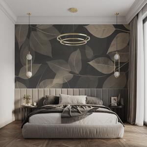 Fototapeta Měkké listy na tmavém pozadí plátna, Přírodní fototapety, Populární fototapety, w08502v1 - Tapeko.co.cz