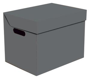Ozdobná kartonová krabice s víkem šedá APLA