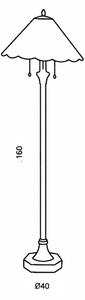 Brilagi - Tiffany vitrážová stojací lampa FOLIA 2xE27/60W/230V