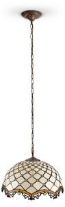 Brilagi - Tiffany vitrážový lustr na řetězu IVORY 1xE27/60W/230V pr. 40 cm