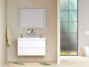 Mereo, Siena, koupelnová skříňka s keramickym umyvadlem 81 cm, bílá, antracit, černá, CN431