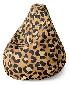 Sablio Sedací vak Pear Gepardí vzor - 70 x 70 x 95 cm