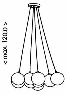 Brilagi - Lustr na lanku GLOBE 10xE14/15W/230V bílá