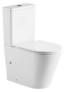 Mereo, WC kombi vario odpad, kapotované, Smart Flush RIMLESS, 605x380x825mm, keramické vč. sedátka, VSD91T1