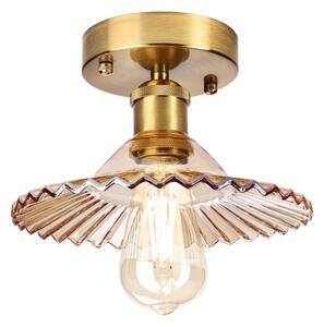 Přisazený lustr TRISH 1xE27/15W/230V zlatá/kouřová béžová