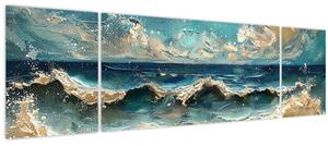 Obraz - Malba moře (170x50 cm)