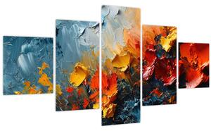 Obraz - Abstraktní malba květin III. (125x70 cm)