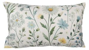 Obdélníkový povlak na polštář s modro-žlutým motivem lučních květin polyester – 35x50 cm