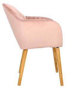 Židle Emilia Velvet růžová