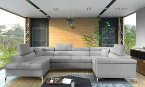 Prostorná sedací souprava do U SEREIA - světle šedá 1, levé provedení