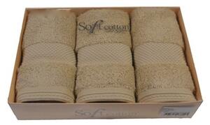 Dárková sada malých ručníků DELUXE - Světle béžová, Soft Cotton