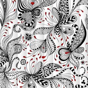 Fotožaluzie - vzor kreslené květy 100 x 100cm