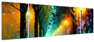 Obraz - Noční procházka (170x50 cm)