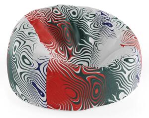 Sablio Sedací vak Cocoon Dvoubarevná abstrakce: 115 x 75 cm x 45 cm