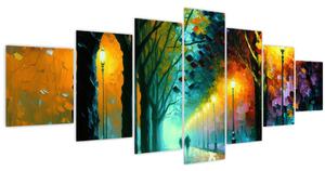 Obraz - Noční procházka (210x100 cm)