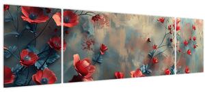 Obraz - Vlčí máky (170x50 cm)