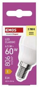 LED žárovka E14 - malá baňka - ZQ1E41, 2700K, 6,5W, 806lm, E14 (E14 malá baňka )