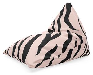 Sablio Sedací vak Triangl Růžový vzor zebry: 120 x 100 x 100 cm