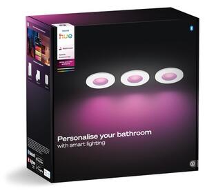 Zapuštěné svítidlo 3x GU10 2000–6500K biela IP44 Philips HUE White and Color Ambiance Xamento 8721103072900 balení 3 ks