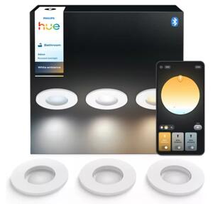 Zapuštěné svítidlo 3x GU10 2200–6500K biela IP44 Philips HUE White Ambiance Adore 8721103073020 balení 3 ks