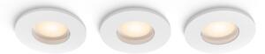 Zapuštěné svítidlo 3x GU10 2200–6500K biela IP44 Philips HUE White Ambiance Adore 8721103073020 balení 3 ks