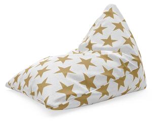Sablio Sedací vak Triangl Zlaté hvězdy: 120 x 100 x 100 cm