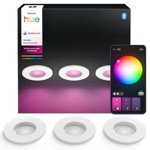 Zapuštěné svítidlo 3x GU10 2000–6500K biela IP44 Philips HUE White and Color Ambiance Xamento 8721103072900 balení 3 ks
