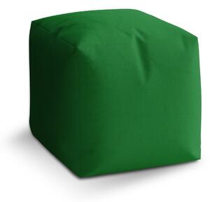 Sablio Taburet Cube Tmavě zelená: 40x40x40 cm