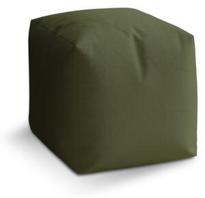 Sablio Taburet Cube Vojenská zelená: 40x40x40 cm