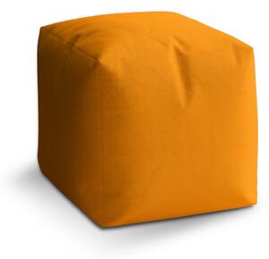 Sablio Taburet Cube Neonová oranžová: 40x40x40 cm