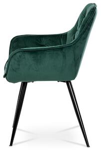 Jídelní židle potah zelená sametová látka DCH-421 GRN4