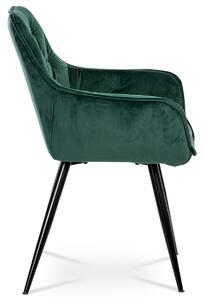 Jídelní židle potah zelená sametová látka DCH-421 GRN4