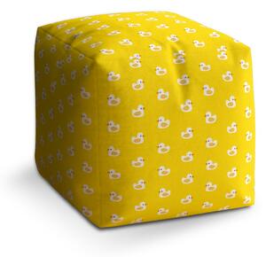 Sablio Taburet Cube Bílé kachničky: 40x40x40 cm