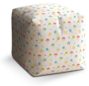 Sablio Taburet Cube Zmrzlinky s muffiny: 40x40x40 cm
