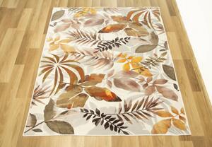 Protiskluzový koberec Summer listí béžový
