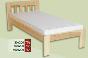 Dřevěná postel CLASSIC 76 z masivu borovice
