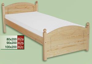 Dřevěná postel CLASSIC 82 z masivu borovice