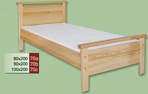 Dřevěná postel CLASSIC 70 z masivu borovice
