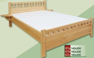 Manželská postel CLASSIC 67 z masivu borovice