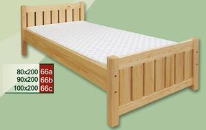 Dřevěná postel CLASSIC 66 z masivu borovice